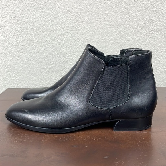 Munro Cate Black Leather Ankle Boots Booties Sz 9.5 - Picture 6 of 13
